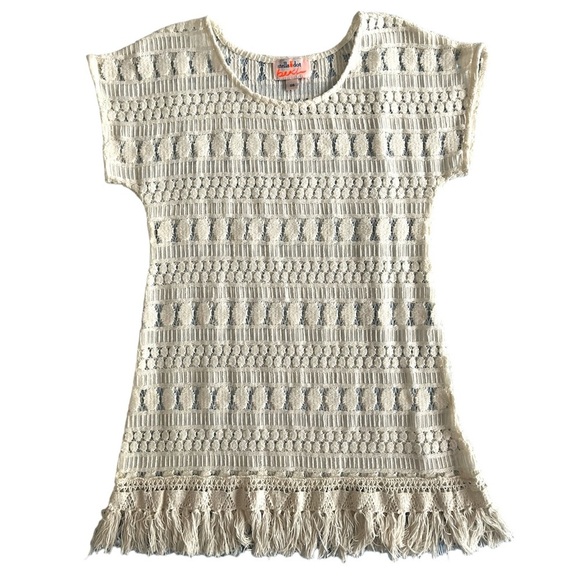 Stella & Dot Swimsuit coverup Tunic. Fits Girls 6-10. Lacey crochet Beach dress - Picture 3 of 15